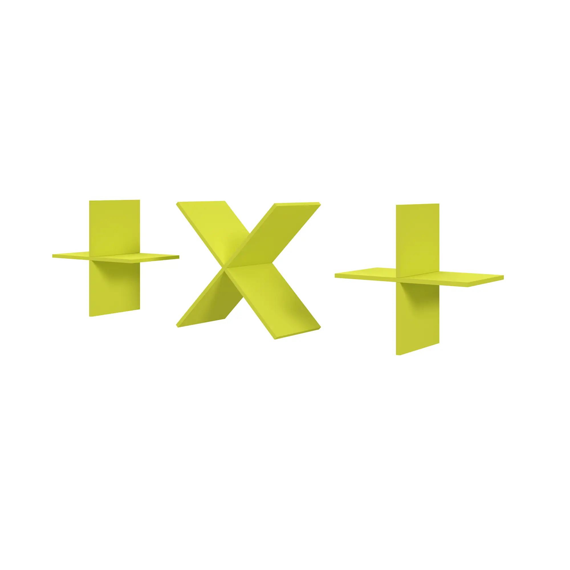 Полички на стіну Gaming жовті комплект 3 шт. форми +X+ FLEX PRIDE