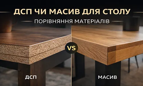 ДСП чи масив для столу — порівняння матеріалів | FLEX PRIDE