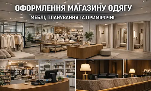 Оформлення магазину одягу: меблі, планування, примірочні | FLEX PRIDE