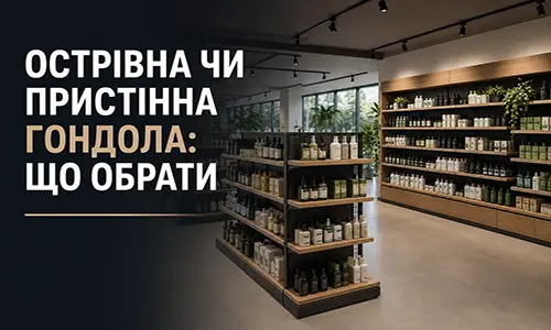 Острівна чи пристінна гондола — порівняння двох типів торгового обладнання FLEX PRIDE