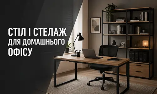 Стіл і стелаж для домашнього офісу — лофт-комплект FLEX PRIDE