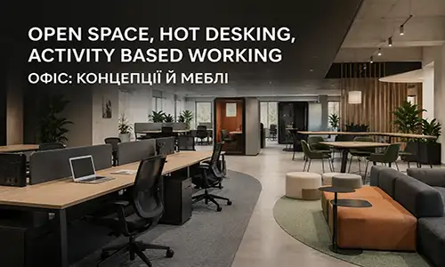 Open space, hot desking, activity based working — рішення FLEX PRIDE