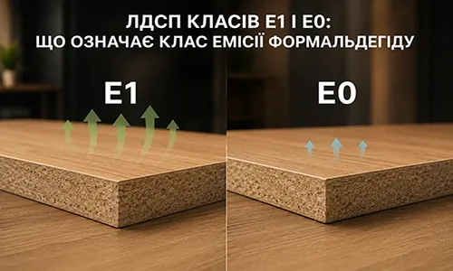 ЛДСП класів E1 і E0 у меблях FLEX PRIDE